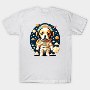 Astronaut Dog at The Space T-Shirt